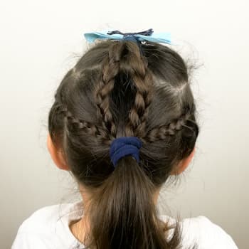 Peinado sencillo con trenzas simples