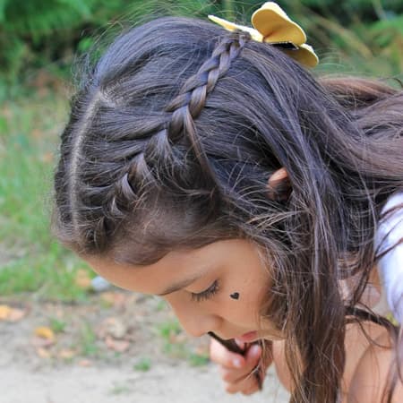 Peinado de campesina para niñas - Vacaciones rurales