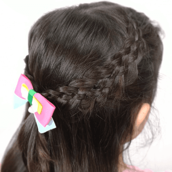 Peinado para niñas con trenza de cinco cabos