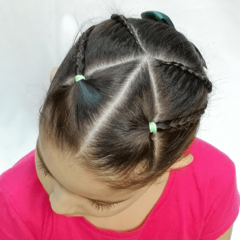 Un peinado bonito para niñas con trenzas postizas