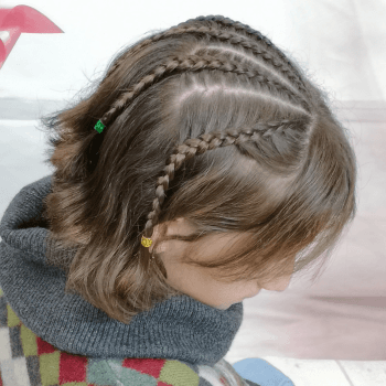 Trenzas pegadas para cabello corto