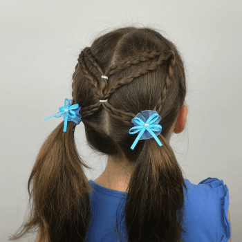 Dos coletas con trenzas para niñas: 6 versiones