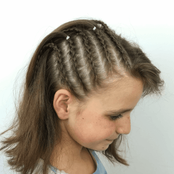Trenzas laterales pegadas, moderno, cómodo y duradero