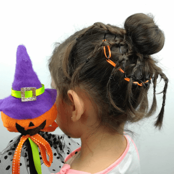 Peinado de Hallowen para niñas fácil y divertido