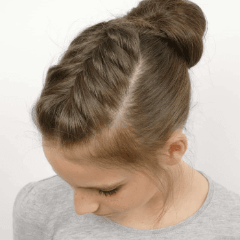Peinado fácil con trenza espiga, fishtailbraid