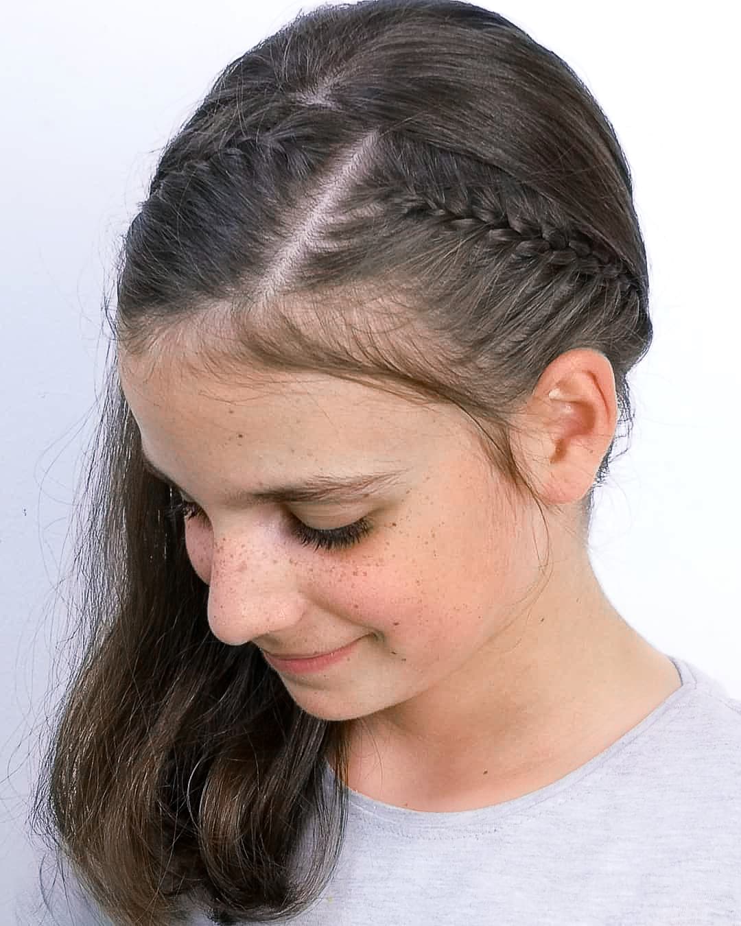 Doble trenza francesa en forma de diadema