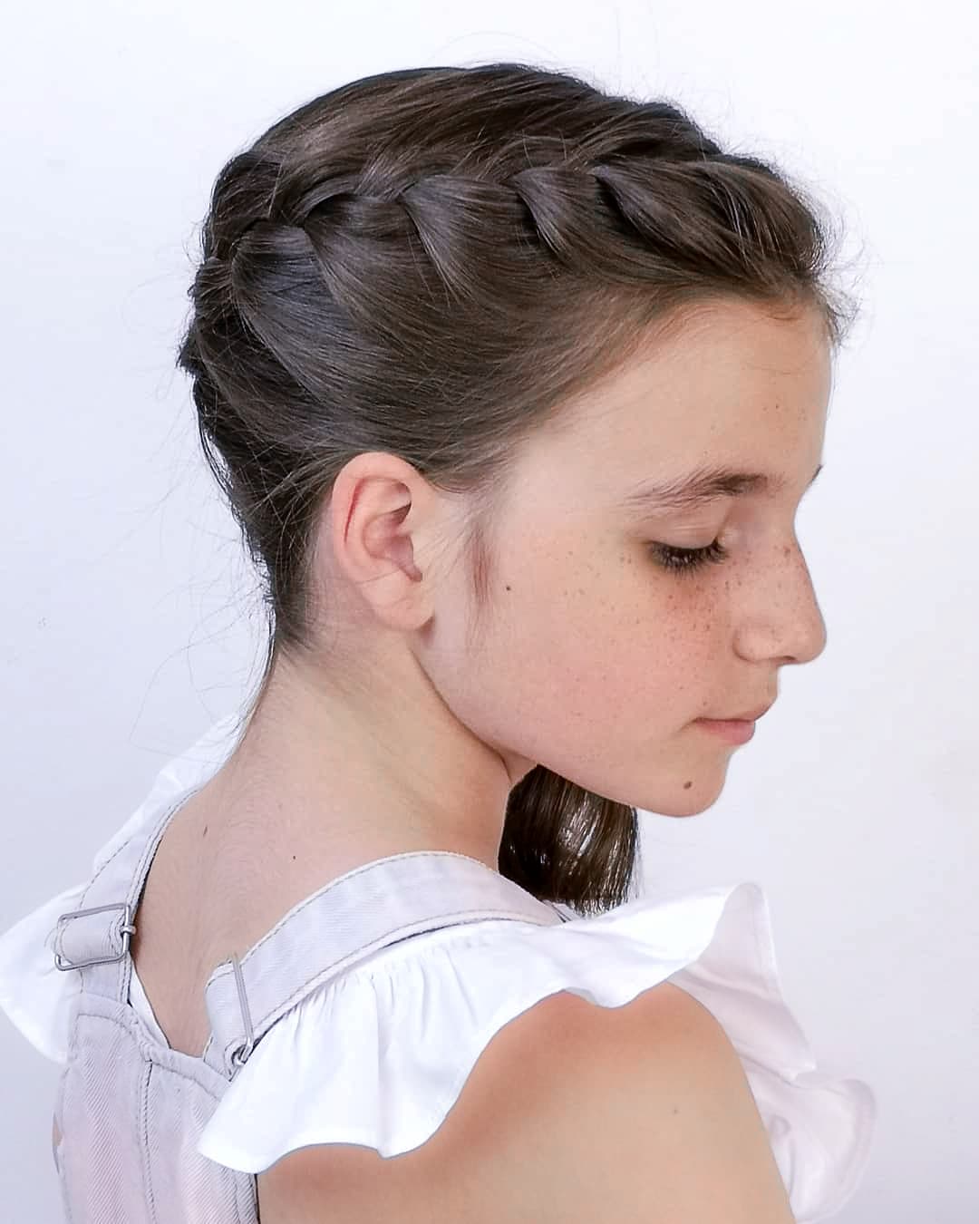 Trenza de lado fácil para niñas con trenza francesa