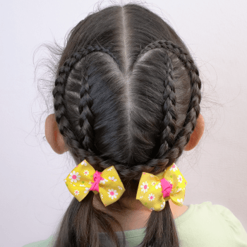 Peinado de corazón, ideal para cabello fino y media melena