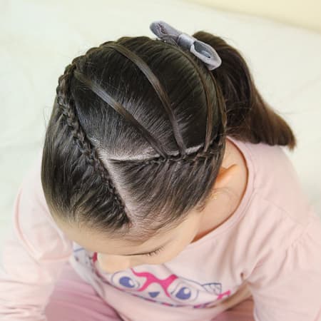 Trenzas cruzadas y unidas, un peinado lindo y delicado