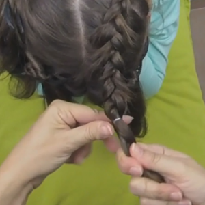 trenza simple al revés