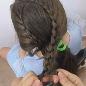 Trenza francesa derecha
