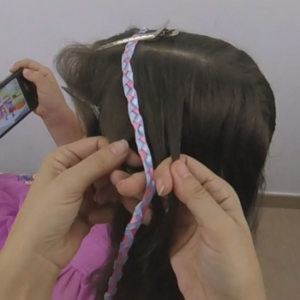 trenza de cuatro cabos con cinta