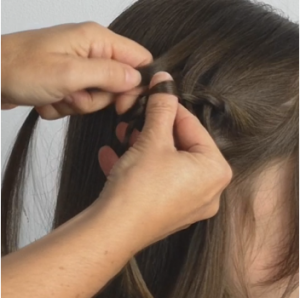 Trenza cascada con truco