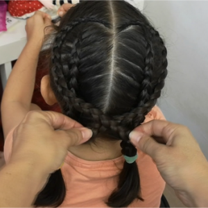 trenzas cruzadas
