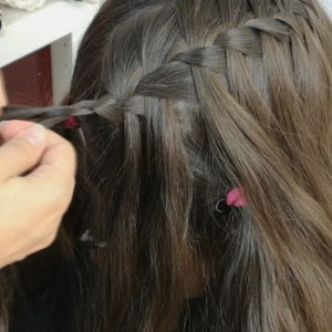 trenza de cascada